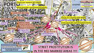 Porto portugal street map of massage parlours and brothels