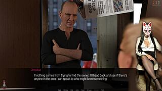 long legs tease old dude's crotch in game