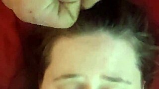 Amateur gets intense cum dumped on her face
