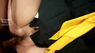 thai student in uniform gets a creamy surprise. damn, that's hot! 😘