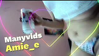 slut destroys his face with spit in full deepthroat action!