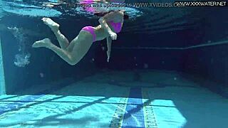 Jessica Lincoln in a hot bikini at the pool