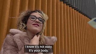 public agent nails spanish shaved pussy outdoors in wild european pickup