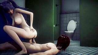 Keqing gets fucked twice in hentai