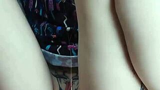 Nastya Fox's solo session with clit and nipple clips