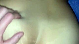 Asian girlfriend gets fucked doggy style with big cock in anal and pussy