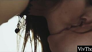 elegant wine night with young blonde teens in stockings and lingerie turns into ass licking lesbian action