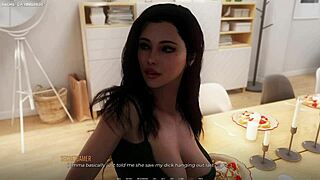 horny stepsis interacts with big dick in 3d game