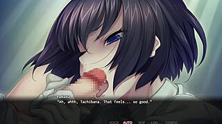 In the hospital, Nurse Tachibana gives a patient a steamy handjob and cumshot