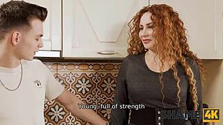 This red-haired milf in stockings is pure heat during banging! 🔥