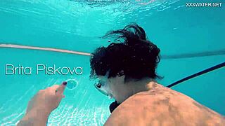 Brita Piskova Masturbates Underwater In Pool!