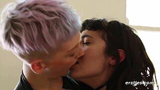 Hot girls in a passionate kissing montage