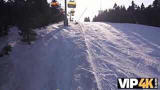 Ski Resort Cuckold Watches Wife Get Pounded Hard