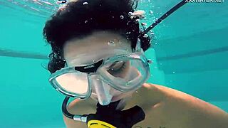 Brita Piskova Masturbates Underwater In Pool!