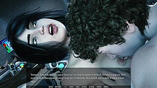 she begs to be fertilized in this hentai game