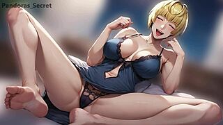 Stepmom humiliates cuck with blowbang and bukkake payback in anime cartoon.