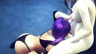 Lol kda hentai - evelynn futa fucks kaisas ass and blowjob - japanese asian manga anime game porn