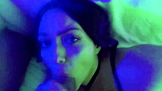 Teen Masseuse Sucks Big Black Cock During Nuru.