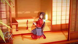 anime hentai game with mita in intense sex positions and blowjob scenes.