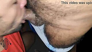 Watching a mature stud with a huge cock in wild action.