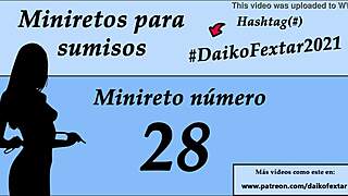 European shemale gives jerk off instructions in spanish for subs to cum