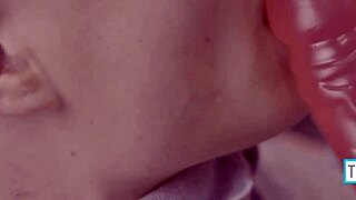 Michael Drills Pink Hair Twink Bareback in Massage Room Action