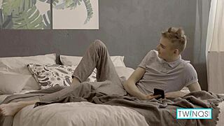 Michael Drills Pink Hair Twink Bareback in Massage Room Action