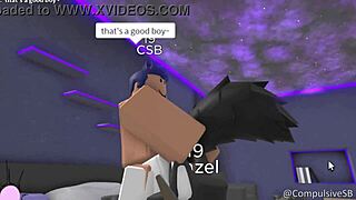Furry gay has rough anal sex in Roblox game