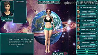 Stranded in space, chatting with curvy girls about huge boobs