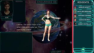 Stranded in space, chatting with curvy girls about huge boobs
