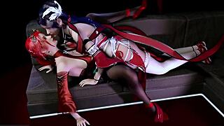 THREESOME WITH TWO BIGBOOBS PRINCESS IN 3D ANIMATION 245