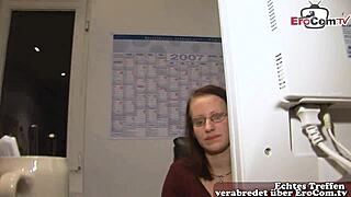 German Lesbians Next Door Meet Stranger at Casting Session!