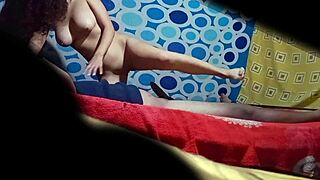 I spied on the beautiful Colombian teacher in Mexico