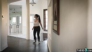 Chubby maid Angela White serves boss with massive tits