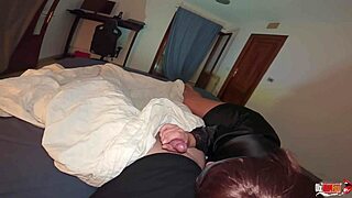 Sharing a bed with hot milf stepmom, fucking her pussy?