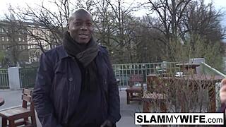 I, the blonde slut, take a huge black dik in my ass