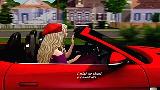 In Sims 4, Mary-Kate and Ashley get huge tits and join a threesome with a black guy