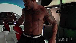 Blindfolded Guy Takes Monster Cock Bareback