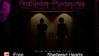 Sheltered hearts explore dating in erotic game.