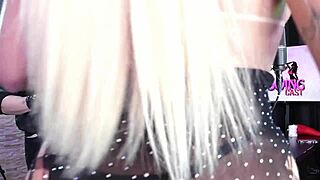 i show some neck techniques in sheer red lingerie