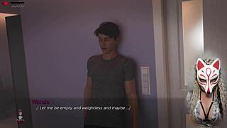 Big cock thigh job in the kitchen with undressing and pussy play