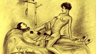 i love this vintage erotic illustration.