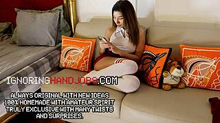 she teases big cock guy with knee socks and tiny skirt