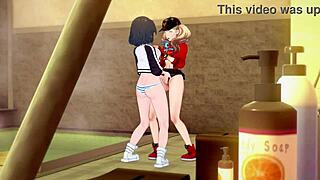 ann and ryuko lesbian fingering to orgasm!