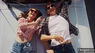 Deeper all-american girl lilly bell fucks in the back of her pick-up truck.