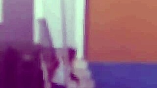 group dancing and striptease in night club with clothes ripped