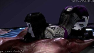 first night in heaven redo in zer0-3d goth anime style