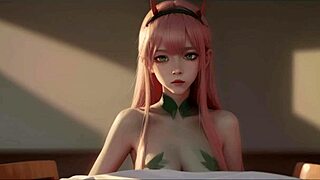 Zero Two, the cyborg, is all you need in this animated porn video