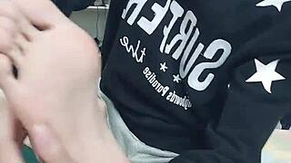 uhh, i’m like totally into this slim gay teen suckin’ his own sexy feet... foot fetish stuff!