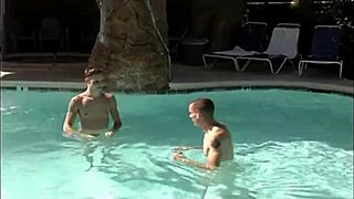 Intense Blowjob and Anal Action at Beach Pool